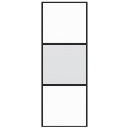 Vidaxl porte coulissante noir 76x205 cm verre trempé aluminium 155201_2
