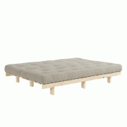 Banquette convertible futon LEAN KARUP - Coloris lin - Couchage 130x190 cm - Structure en pin massif_2