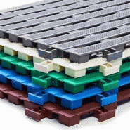 Pack 50 dalles caillebotis antidérapants - 30 x 30 cm - Blanc - PVC étanche pour milieux humides - 4,5 m²_2