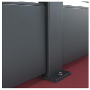 Platine poteau aluminium - platpotalu - pour fixation de clôture sur muret - robuste et légère_2