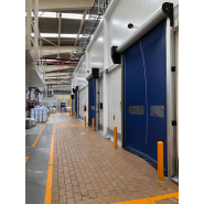 Porte rapide industrielle modulaire et esthétique - ZipGO Alumina - structure en aluminium extrudé pour installation facile_2