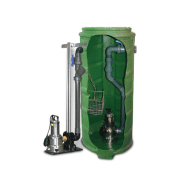 Poste de relevage Sanirel® HT - Cuve 500L PEHD, 1 pompe mono 230V, fil d'eau profond jusqu'à -90 cm_2