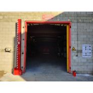 Barrière de rétention d'eau d'incendie semi-automatique pivotante - MT Environnement - sur mesure et étanche_2