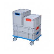 Chariot porte bac - Kalidesk - cadre en plastique solide - BH054-0067 - norme Europe - roulettes caoutchouc_2