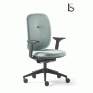 Fauteuil de bureau Alaia haut dossier - Sokoa - Contact permanent, Classique, Eau chiné_2