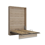 Armoire lit escamotable BERMUDES - chêne - 140x200 cm - ouverture assistée et sommier à lattes_2