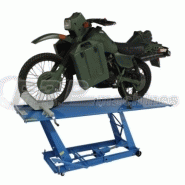 Table élévatrice moto avec trappe de travail intégrée