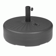 Pied de parasol en plastique noir 40L (rempli) | Bolero - DZ884_2