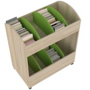 Desserte à roulettes - Bac à livres - Réf. LEC.CHB - Dimensions L850mm x H690mm x P400mm_2