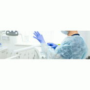 Gant Nitrile Non Poudre Bleu M_2