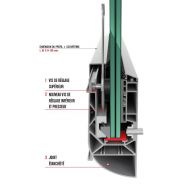 Ninfa 175 - garde-corps en verre et aluminium - fixation interne mur porteur - design minimal - Faraone_2