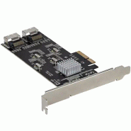 Carte Contrôleur SATA PCIe 8 ports - Carte Extension SATA PCI Express 6Gbps avec 4 Contrôleurs Hôte_2