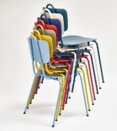 Chaise School - Mobilier pour terrasses CHR - Hauteur 84 cm, Largeur 50 cm, Profondeur 49 cm_2