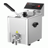 Friteuse électrique simple 8L - avec robinet de vidange | GGM_2
