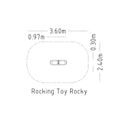 Jeu à bascule Rocky 2 places - réf 8000951 - Hags - Rouge avec fondation à enterrer_2