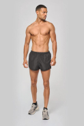 Short de running - PROACT - Réf: PA133 - Tissu léger et ultra résistant - Taille élastiquée avec cordon de serrage - Noir_2