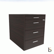 Caisson de rangement 3 tiroirs X9 - X10 - Officity. - Ébène_2