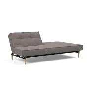 Canapé-lit INNOVATION LIVING SPLITBACK STYLETTO - Pieds chêne naturel - Convertible 115x210 cm - Tissu Mixed Dance Grey_2