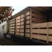 Chalet de Noël pliable en bois - panneaux de 28mm, surface utile de 6,75m², avec comptoirs et porte_2