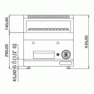 Grill à gaz en pierre de lave - 7 kW - Grille inclinable - Soubassement avec 1 porte inclus  - Mario 700 | GGM -GLK473C-GK466T_2