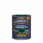 Peinture fer extérieur direct sur rouille HAMMERITE - Vert Buisson brillant - 0.75L - Protection et décoration_2