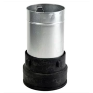 Corbeille Merlin 90 L - Poubelle extérieure en polyéthylène indéformable avec seau intérieur en acier galvanisé - 2 ouvertures - Verrouillage par serrure_2