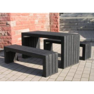 Ensemble pique-nique en plastique recyclé hanit - KIT CALERO V1 - 150 cm, 285 Kg - Forme cubique et robuste_2