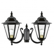 Luminaire extérieur pour mât 2 bras - Elite 6 IP43 - E27 2x70W noir - 5177_2