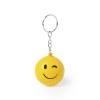 Tr234421 - Porte-clés antistress Shirley à personnaliser - Emoji jaune éclatant en PU - Ø4cm_2