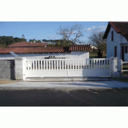 Portail coulissant semi barreaudé - 3250 / 2000_2