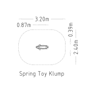 Jeu sur ressort Klump - 1 place pour aires de jeux - réf 8052542 - Hags - Vert avec fondation à enterrer_2