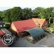 Abri tunnel de stockage - structure acier galvanisé - bâche PVC 720 g/m² - 12 x 10 x 3,6 m_2