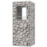 Vidaxl jardinière/poteau de panier gabion 2 pcs acier 50x50x120 cm 142544_2