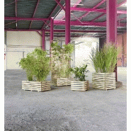 Bac à fleurs KÜB carré en pin - 169 L - 60 x 60 x 60,8 cm - Design moderne et robuste_2