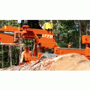 Scierie LT70 équipée de volants de lame avec courroie