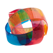 Règle transparente en plastique flexible - couleur bleu - poids 28g_2