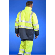 Parka multirisques ATEX intempéries HV - Réf. 045*MPHVJ - Bandes rétroréfléchissantes ignifuges, capuche intégrée, multipoches_2