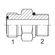 Raccord droit ORFS - Hydroscand - Filetage UNF en acier, forme droite_2