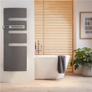 Radiateur sèche-serviettes connecté Serenis avec soufflerie mât gauche 1750W graphite - Atlantic - 850528_2