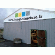 Tente de stockage fermée classique - structure fixe en aluminium avec ancrage au sol par platine - 25 x 10 x 4 m_2