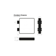 Enseigne drapeau lumineuse avec coins arrondis - Éclairage LED inclus - Personnalisable_2