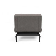 Innovation Living - Fauteuil convertible Splitback Styletto avec lit 90x115 cm - Pieds fuseau noir - Tissu Mixed Dance Grey_2