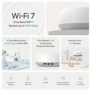 TP-Link DECO BE25(1-PACK) système Wi-Fi maillé Bi-bande (2,4 GHz / 5 GHz) Wi-Fi 7 (802.11be) Blanc 2_2