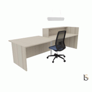 Banque d'accueil design avec accès PMR Z2 - Officity - Droite, 186, Orme blanchi_2