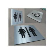Plaques de porte en aluminium brossé - AUA Signalétique - 130x130 mm & 200x200 mm - Design exclusif et auto-adhésives_2