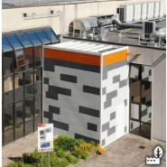 Barrière acoustique avec intégration paysagère pour réduction du bruit