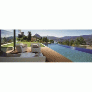 Lame de terrasse en composite alvéolaire coextrudé biface Supra - Ambre/Chêne foncé, épaisseur 23 mm, largeur 14,5 cm, longueur 360 cm - Garantie 15 ans_2