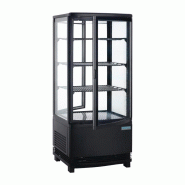 Mini-vitrine panoramique réfrigérée porte incurvée économe - série C noire 86L - Polar - CX574_2