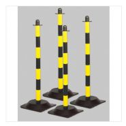 Poteau de signalisation - Direct Signalétique - Quatro avec pied en caoutchouc 1,6 kg - Lot de 4_2