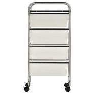 Vidaxl chariot de rangement mobile à 4 tiroirs blanc plastique 320399_2